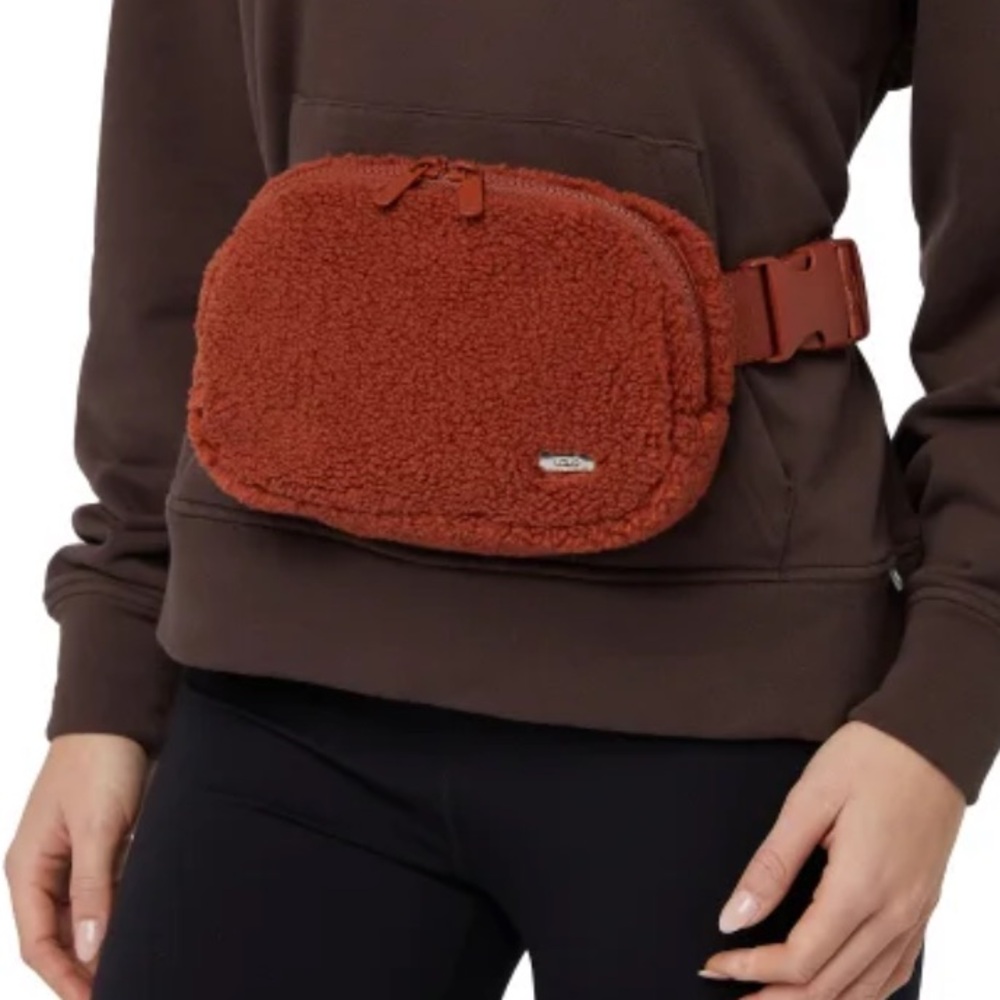 Copper Sherpa Belt Bag with Adjustable Strap